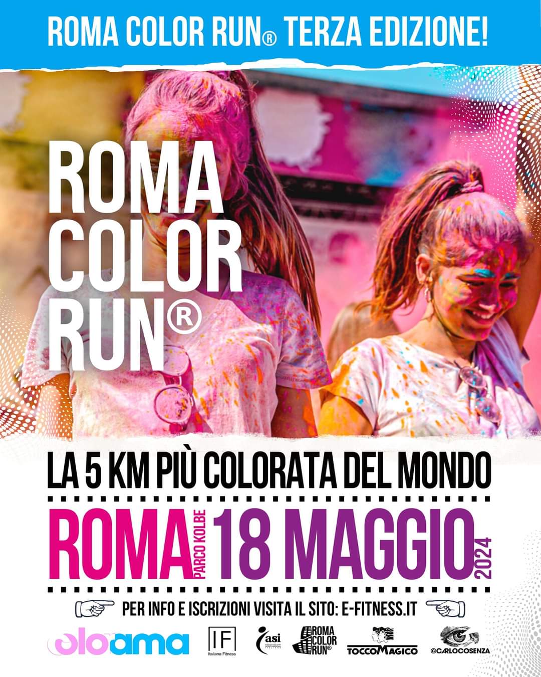 Roma Color Run, 18 maggio 2024, Parco Kolbe, Roma.
