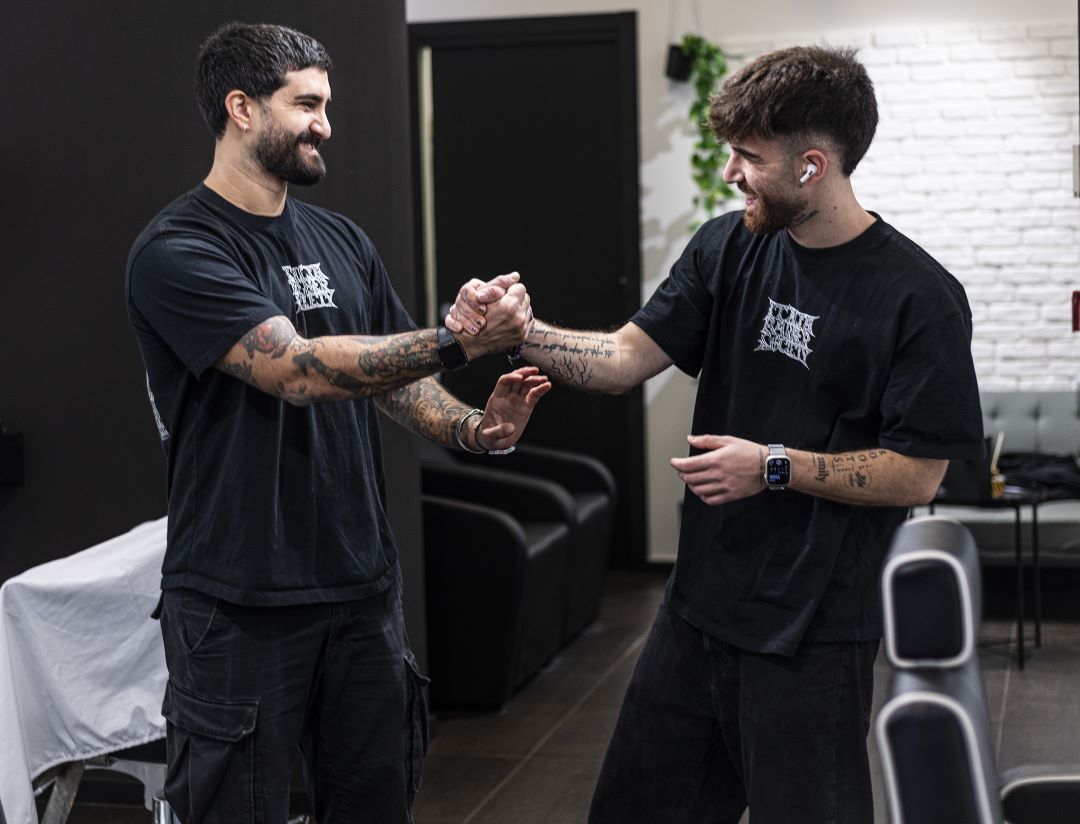 I barber Federico Russo e Federico Napoletano