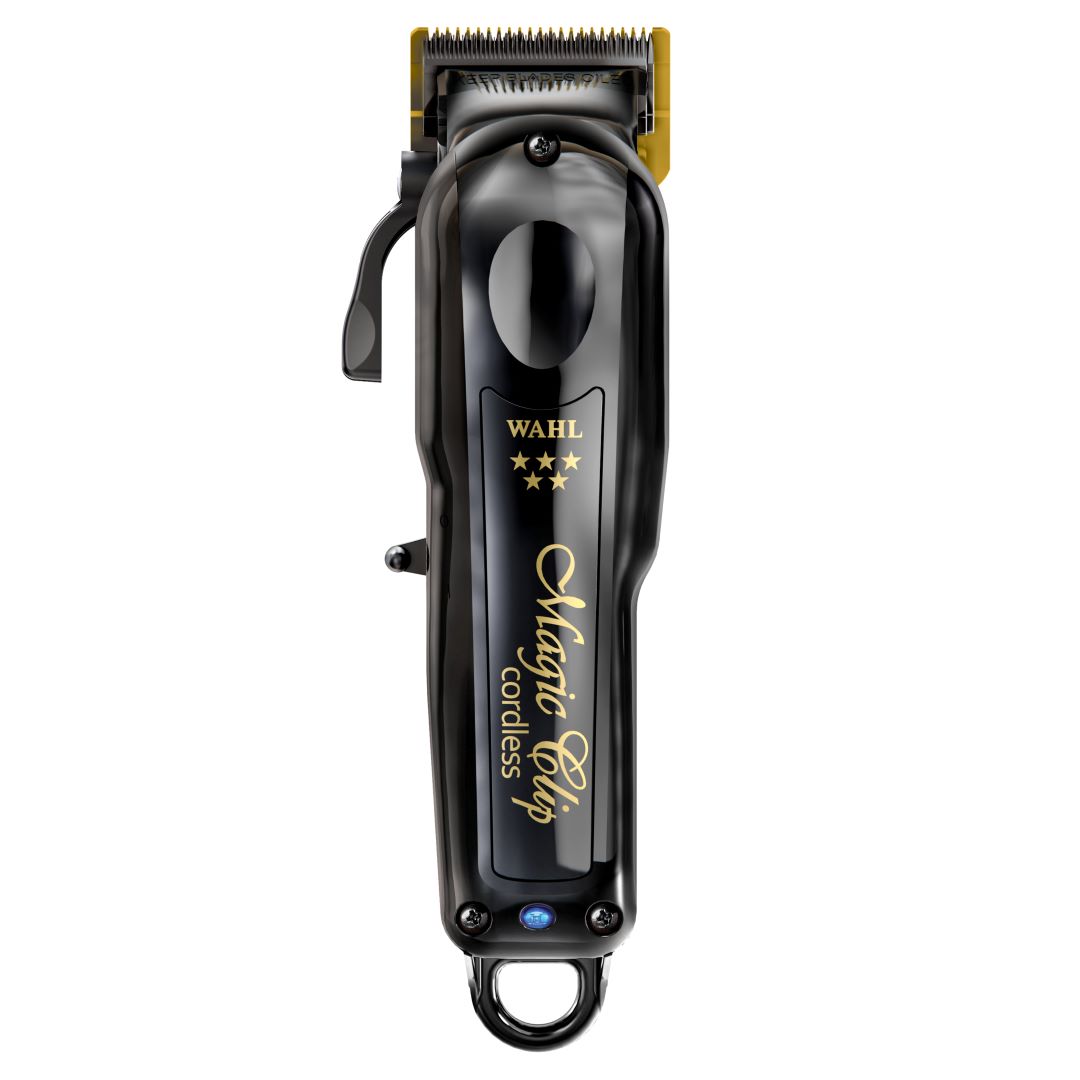 la  nuova 5-Star Black Magic Clip Cordless di Wah, ideale per il taglio barber