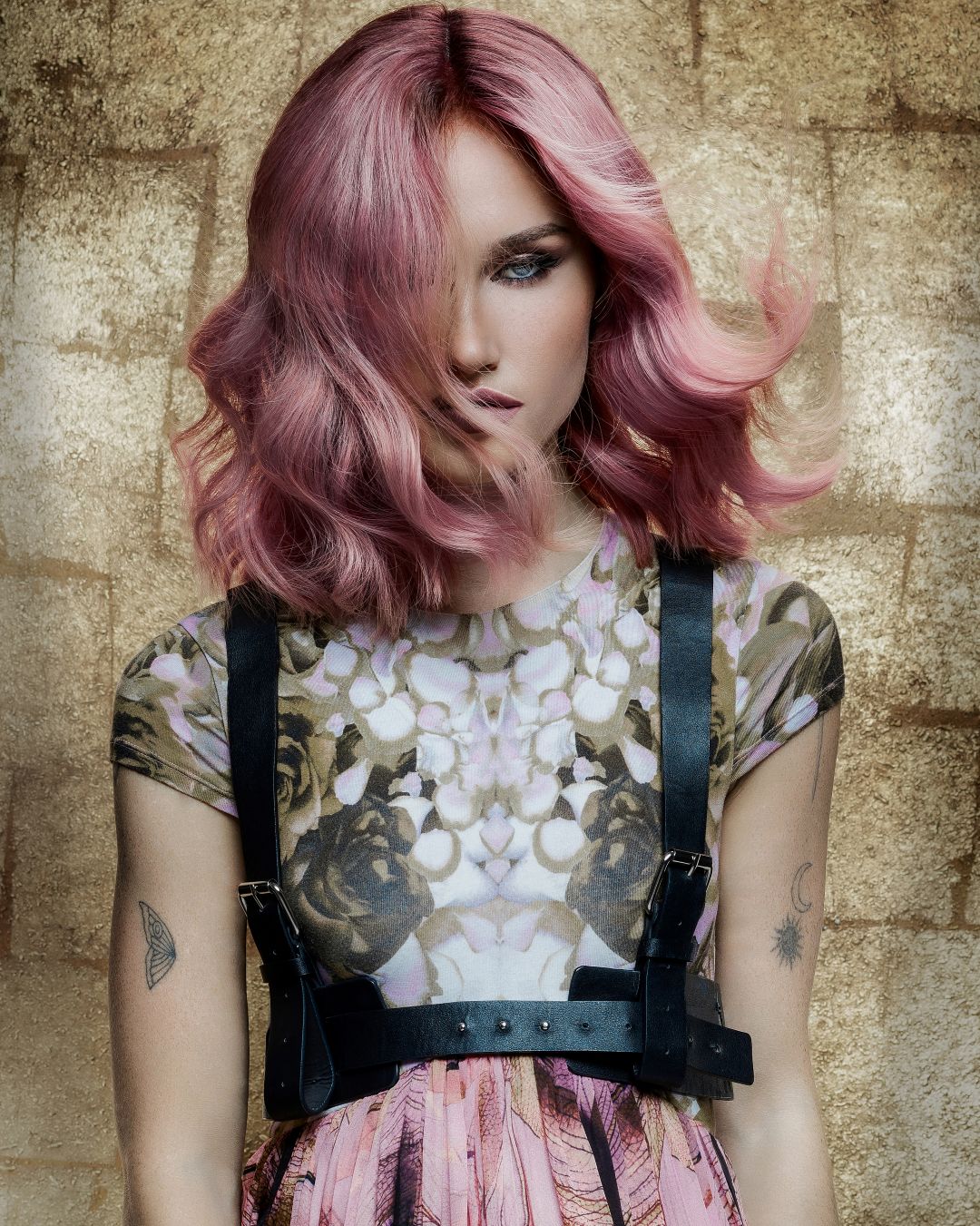 Ruby crystal hair