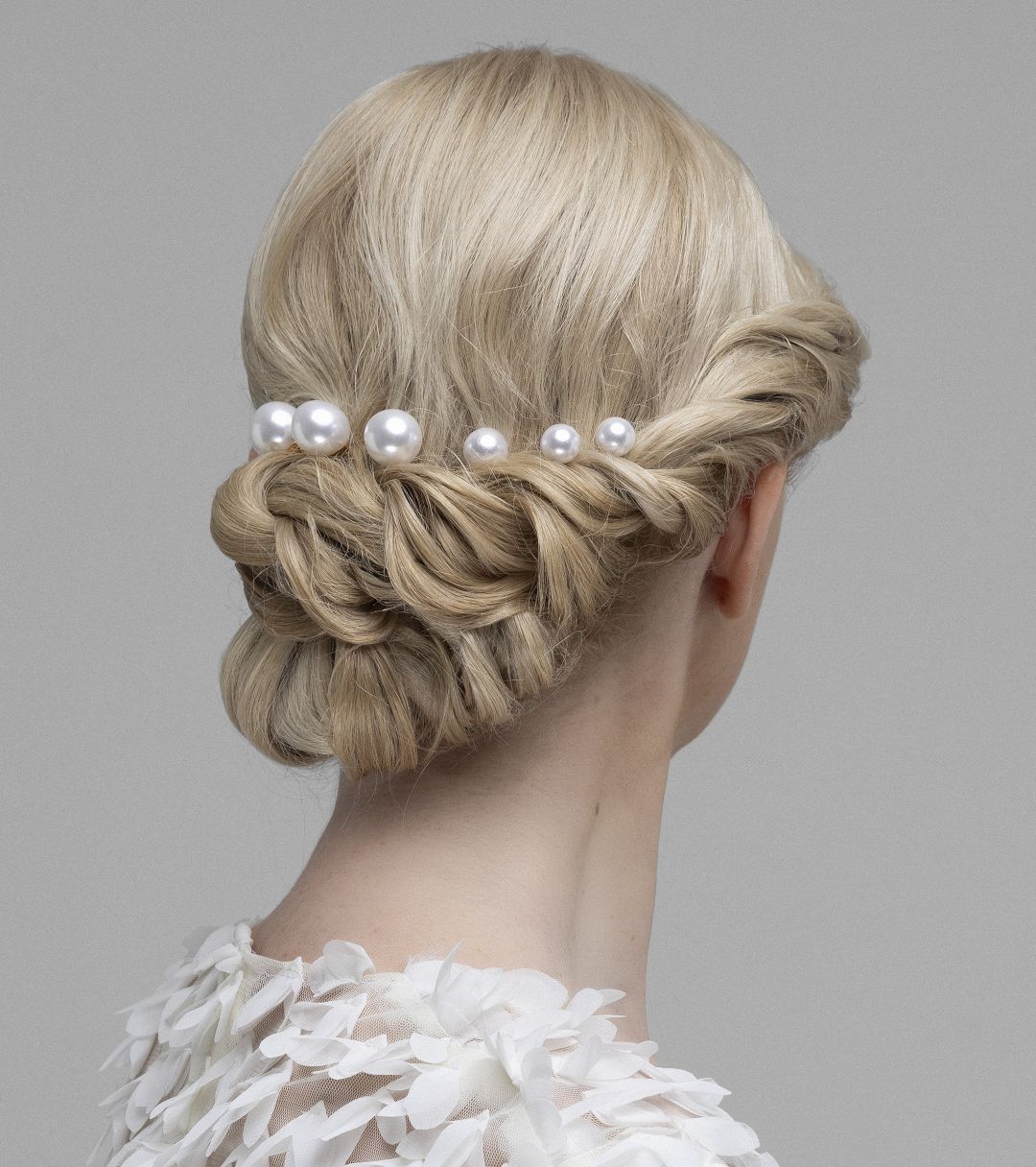 chignon con perle
