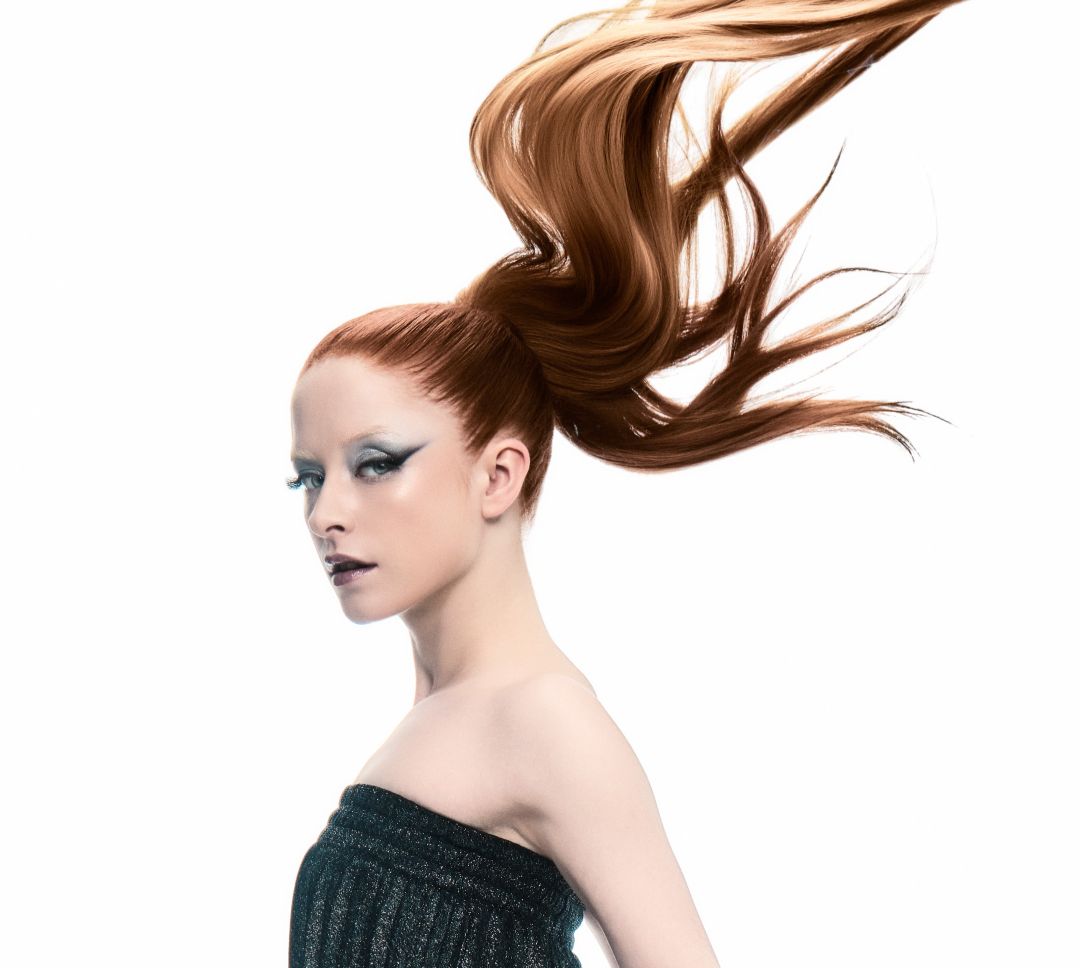 capelli lunghi raccolti con coda di cavallo